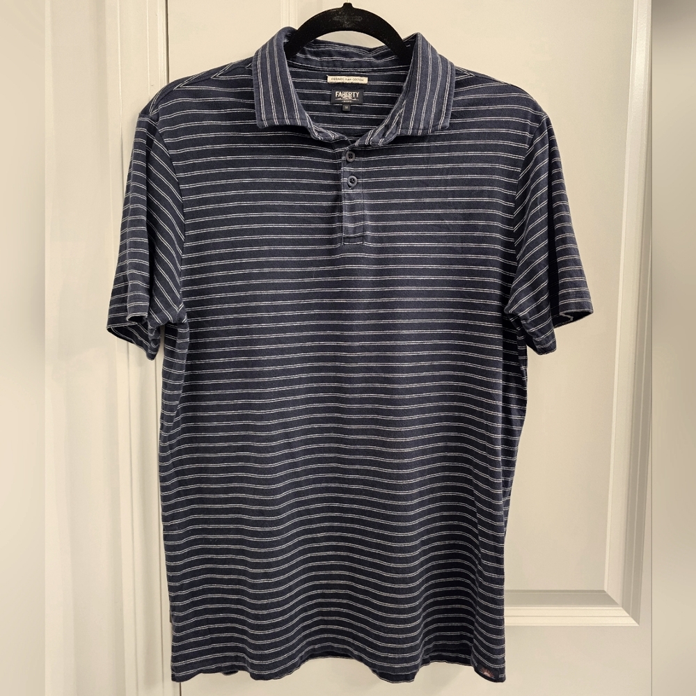 Navy Faherty Polo size Medium